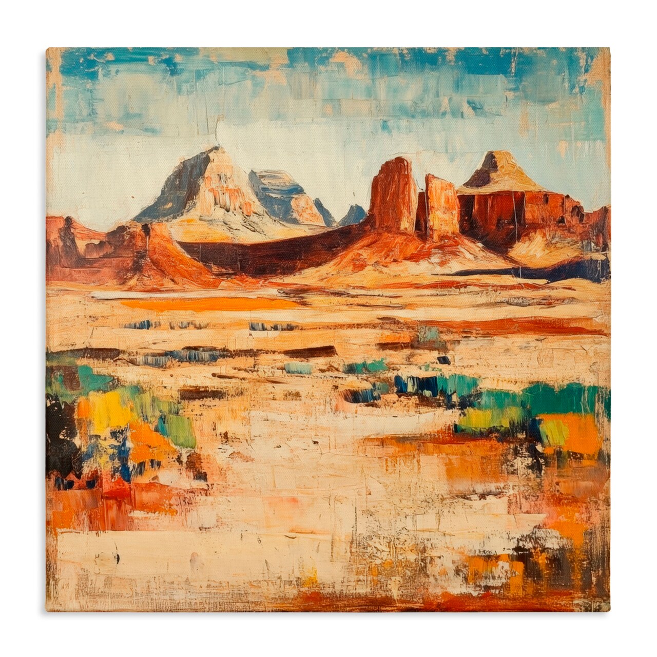 Stupell Industries Wild West Desert Impression Canvas, design by Petal Prints Design